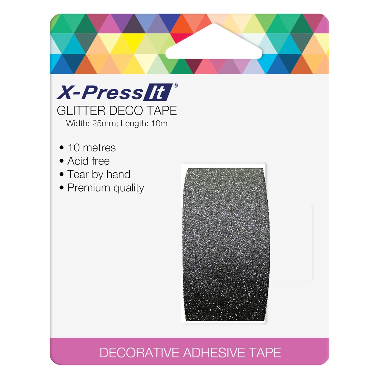 Glitter Deco Tape Black