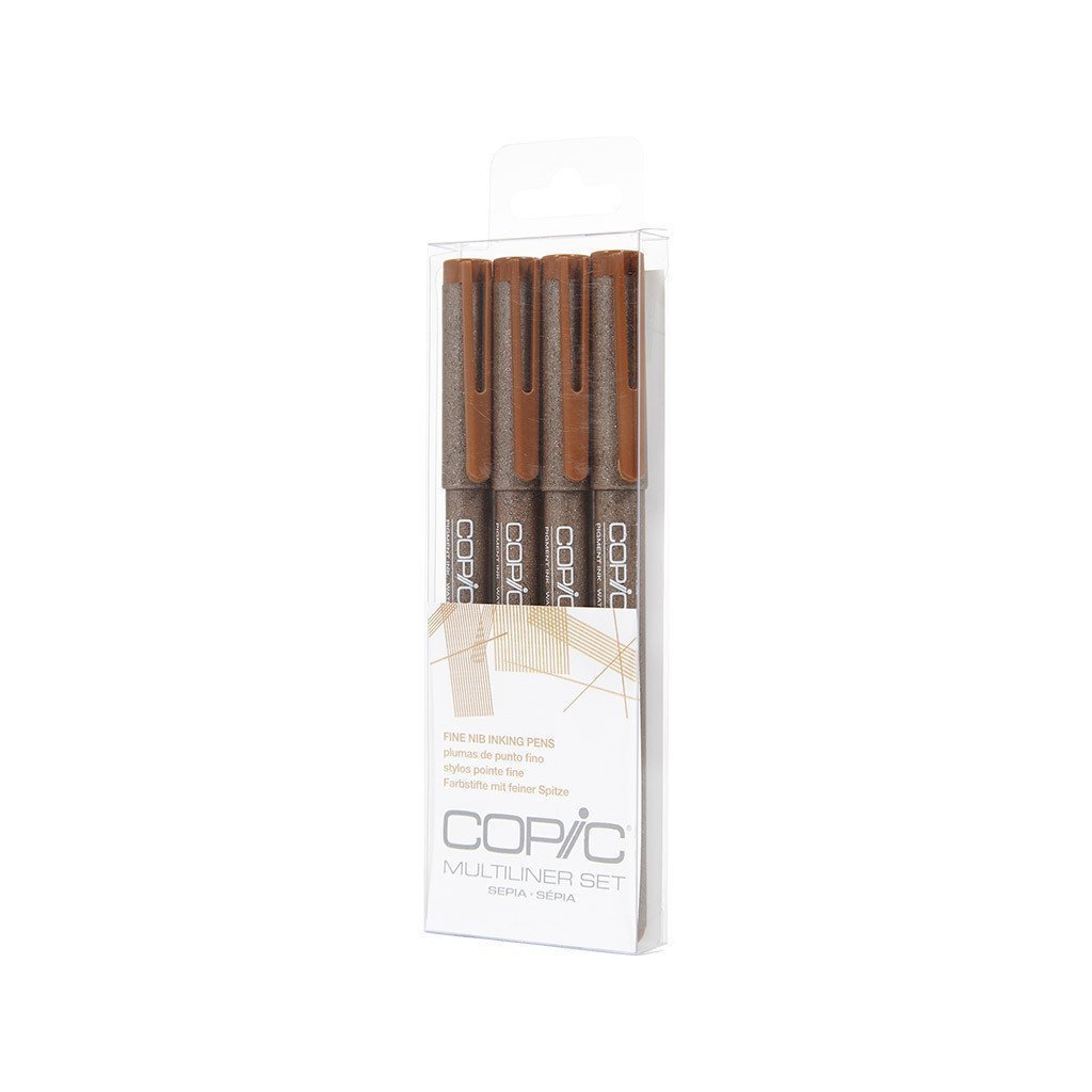 Multiliner desechable 4 Set: Sepia