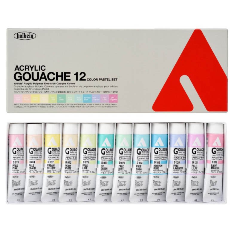 Acryla Gouache 12 un. D442 Pastel