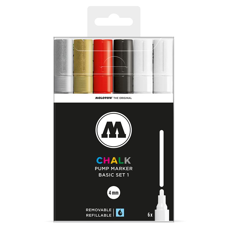 CHALK MARKER BASIC-SET 1 (4 MM)