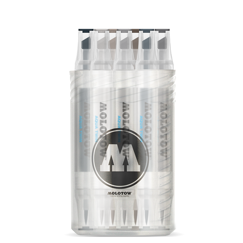 Aqua Twin-brush-chisel Set Grey – 12 Unid. (tornillo)