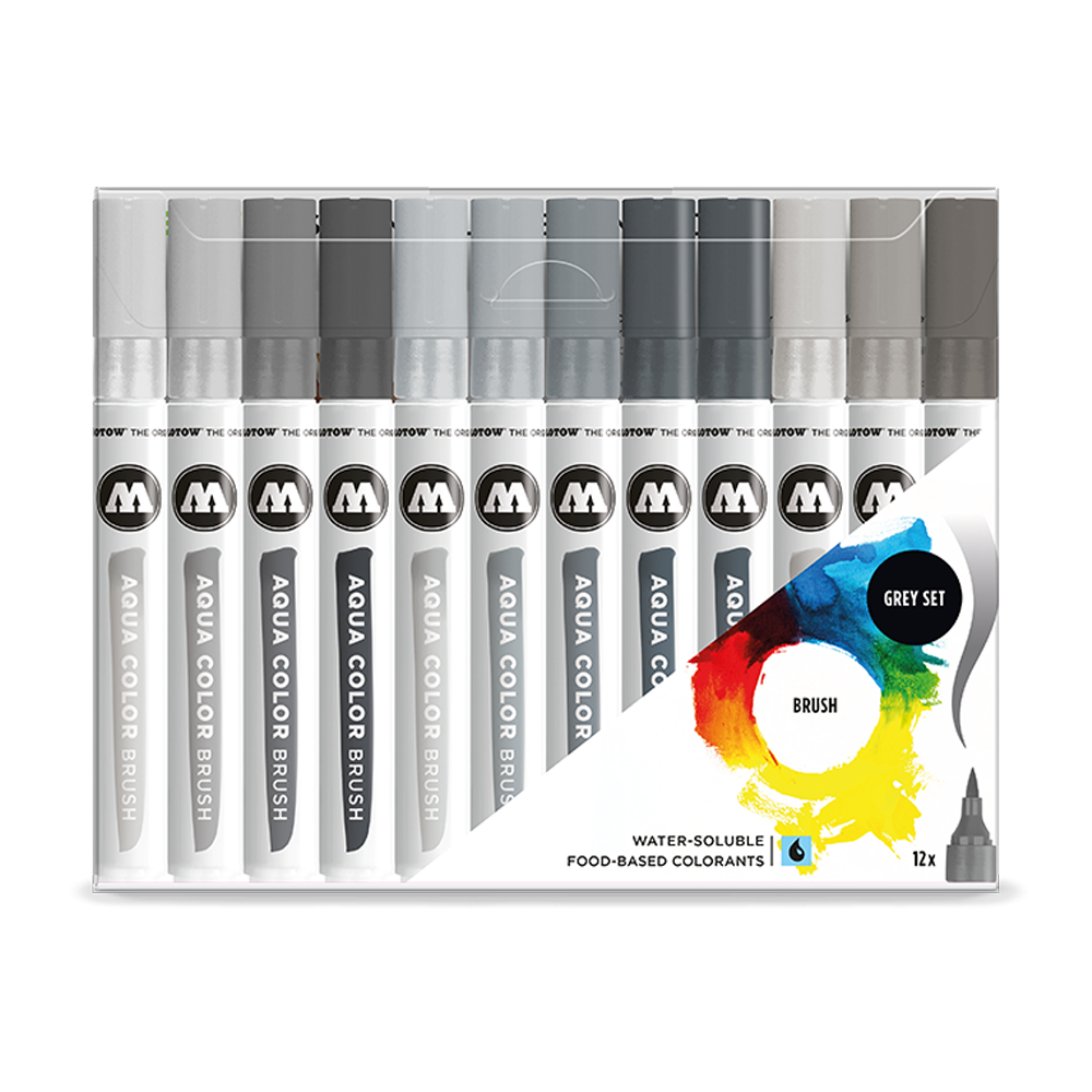 Aqua Color Brush – 200493 Basic Set Grey – 12 unid.